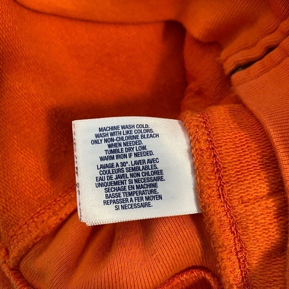 Polo by Ralph Lauren Kid's Orange Zip Up Sweatshirt Jacket‎ Size 6 - Picture 6 of 12